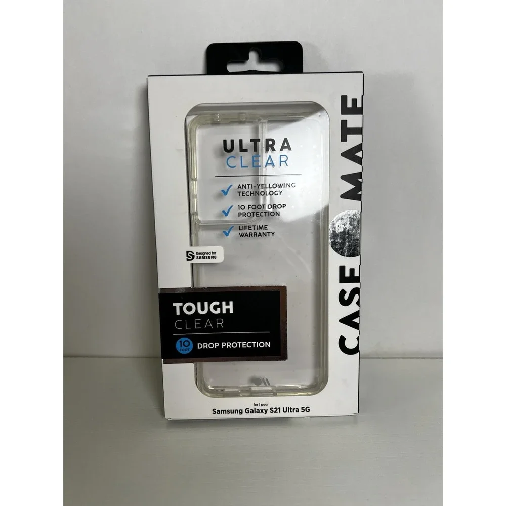 Case-Mate Tough Clear‎ Case Samsung Galaxy S21 Ultra 5G – 10ft Drop Protection